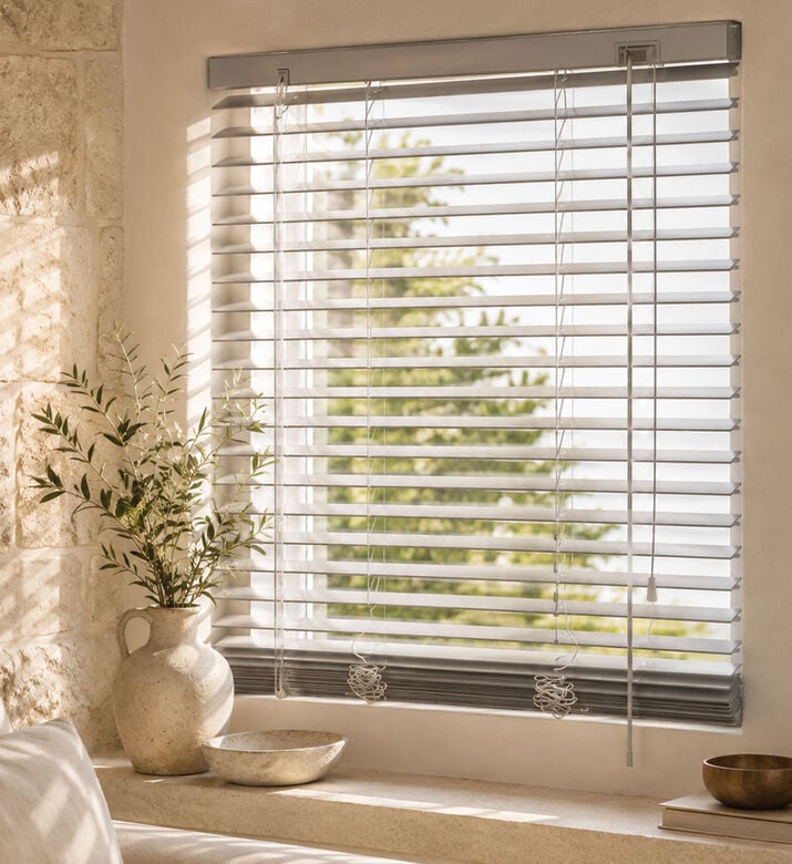 Luance Aluminum Blind Curtain, White, 90x180-cm, Packshot View