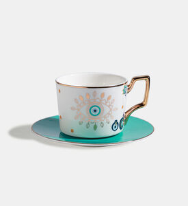 Home Deco and More Eye Coffee Cup W Tray G, Packshot View