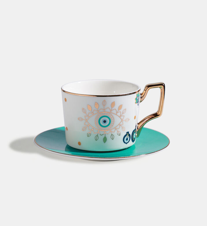 Home Deco and More Eye Coffee Cup W Tray G, Packshot View