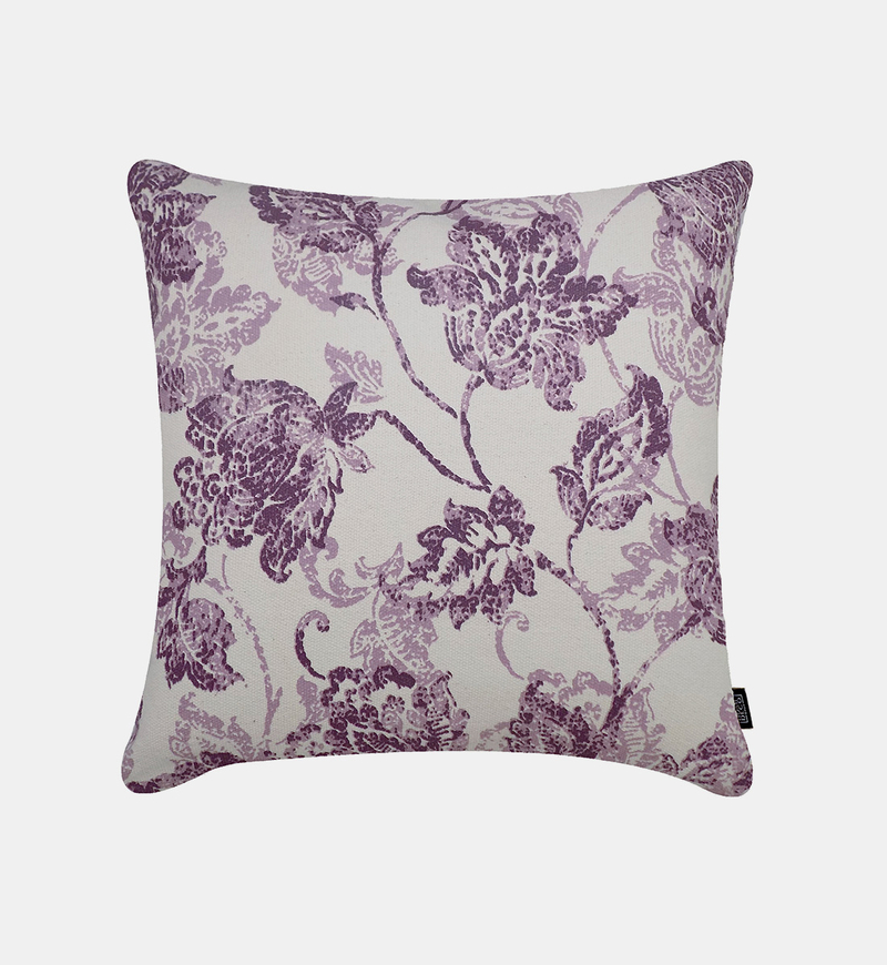 Lilac Cotton Square Filled And Vaccumed Cushion