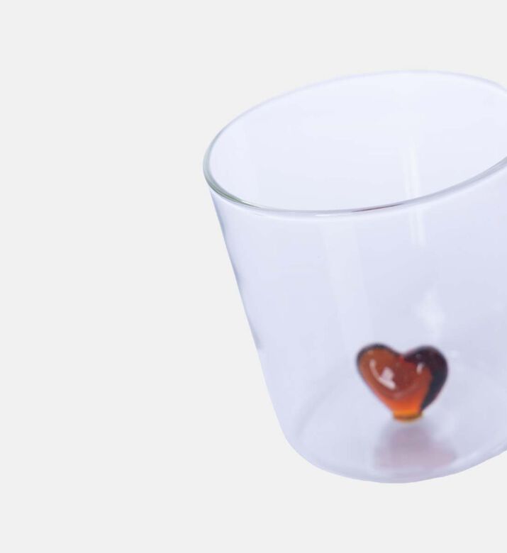 Heart Embellished Drinking Glass 4-piece Set