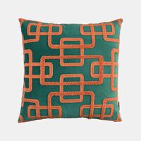 Tube Embroidered Velvet Cushion 45x45 Cm