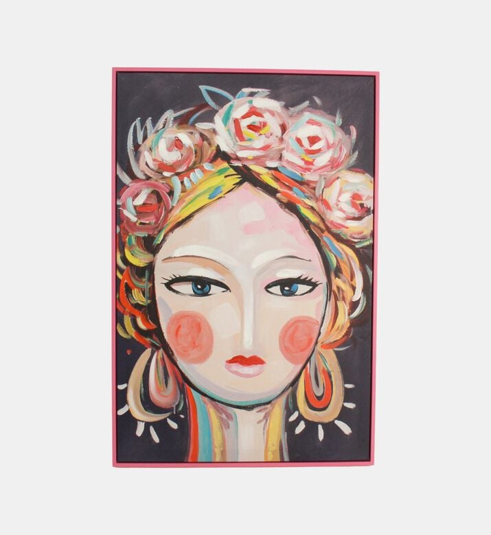 Lady Portrait Canvas Wall Plaque – 60x3.5x90cm