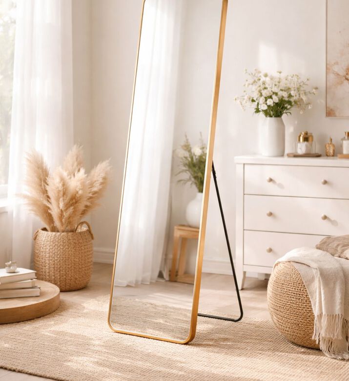 Home Deco and More Rectangular Full-length Standing Mirror, Packshot View