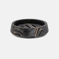 Crystal Wood Round Soap Dish