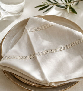 Cannon Cotton Daily 6-piece Table Napkin Set, Light-beige, 50x50-cm, Packshot View