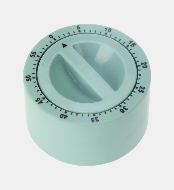 Excellent Houseware Rubber Coating Round Egg Timer, Green, 7-cm, Packshot View