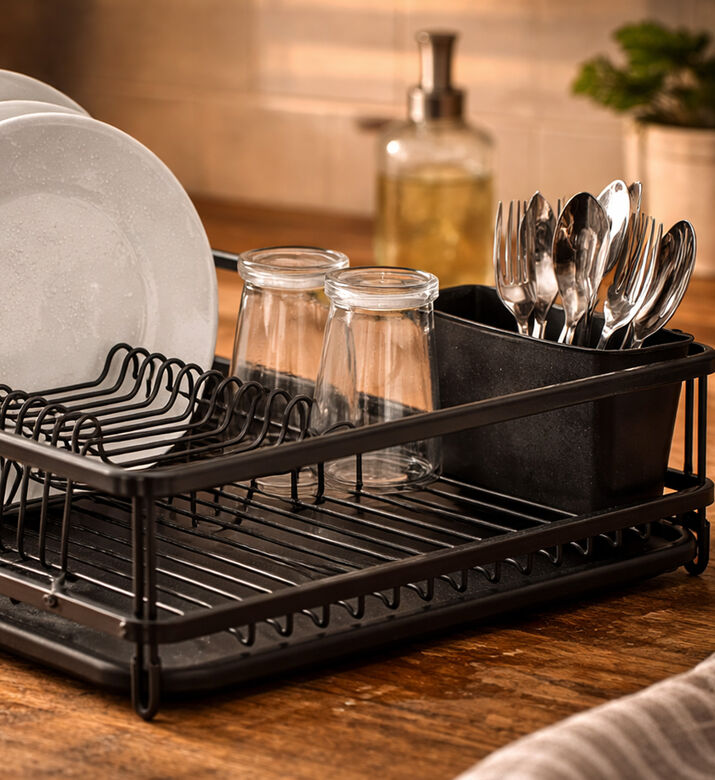 Home Deco and More Powder Coated Aluminum Dish Rack - 43x30x12 Cm, Packshot View