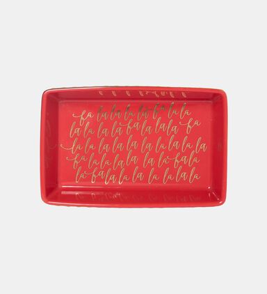 Fa La La Printed Rectangular Tray