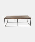 Square Iron Legs Wooden Coffee Table
