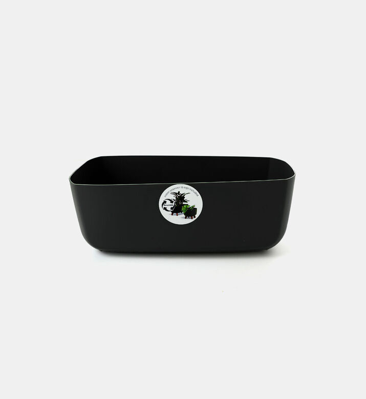 Home Deco and More Footed Flower Pot, Black, Packshot View