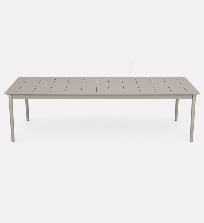 Home Deco and More Aluminum Butterfly-extension Dining Table, Taupe, Packshot View