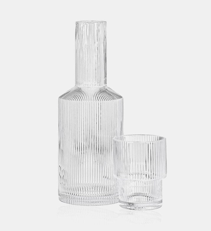 Salt and Pepper Vera Glass Carafe- Tumbler 2-piece Set, Packshot View