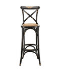 Birch Wood Cross-back Bar Stool