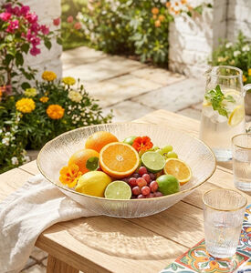 Home Deco and More Small Gold Rim Serving Plate, Packshot View