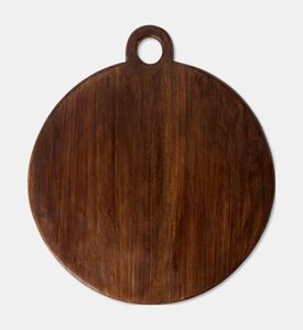 Home Deco and More Round Walnut Serving Plate, Packshot View