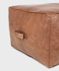 Savio Leather Rectangular Pouf