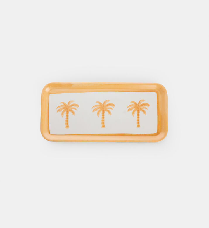 Home Deco and More Melamine Palms Tree Serving Tray, Orange, Packshot View