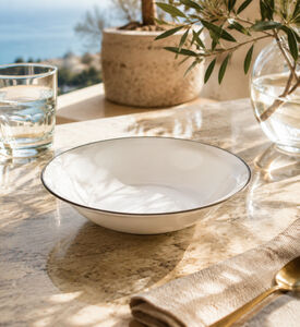Absolu Maison Porcelain Silver-lining Salad Bowl, Packshot View