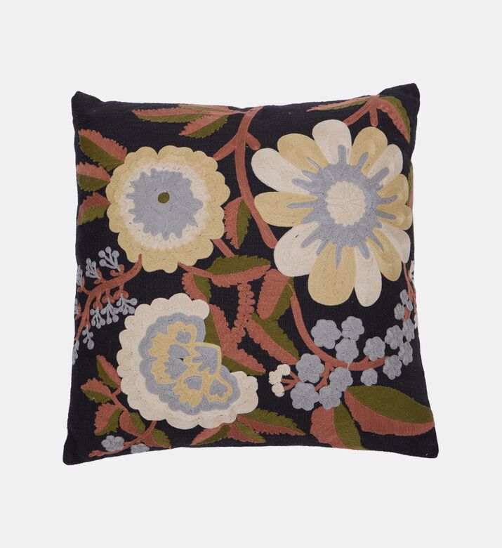 Dahlia Floral Cotton Cushion 50x50 Cm