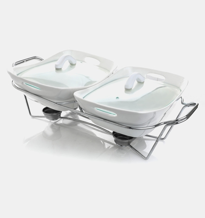 Porcelain Twin Food Warmers