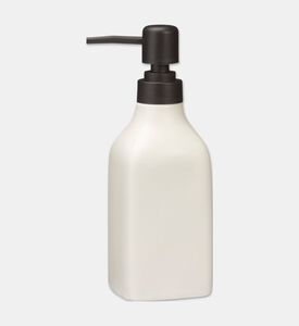 Home Deco and More Matte Stoneware Soap Dispenser, White, Packshot View