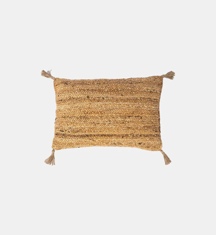 Alizea Molly Jute Pom Pom Cushion, Packshot View