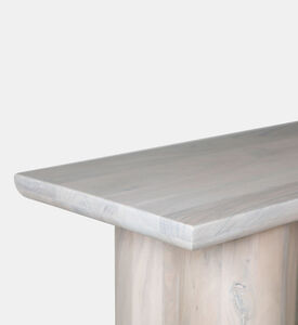 Home Deco and More Acacia Wood Spherical Legs Console, Packshot View