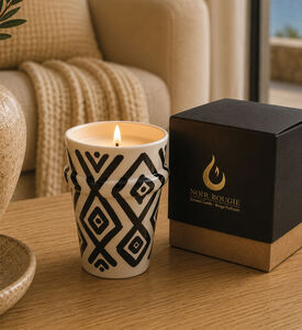 Nour Bougie Lozana Candle, White, 8.5-cm, Packshot View