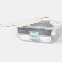 Plastic Lid 3-piece Storage Box Set