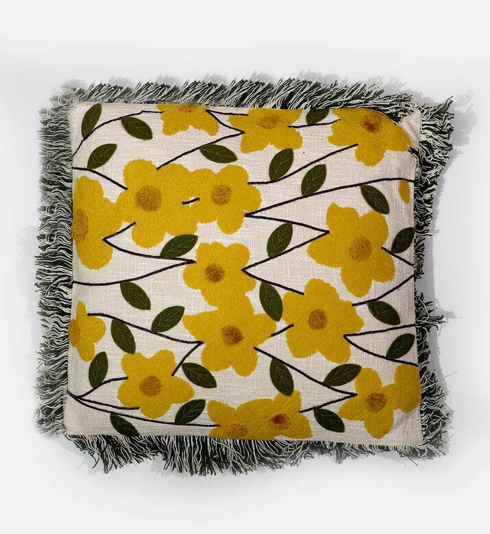 Home Deco and More Sunja Cotton Square Cushion, Packshot View