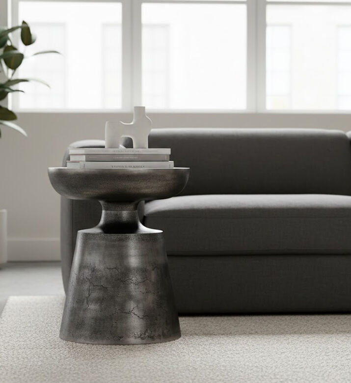 Home Deco and More Ren Round Side Table, Packshot View