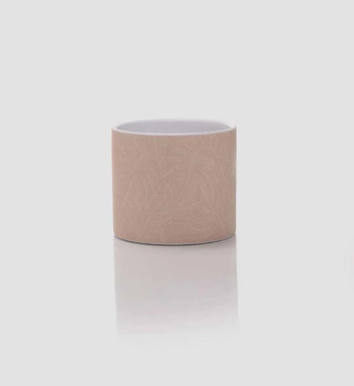 Home Deco and More Terracotta Cylindrical Flower Pot, Pink, Packshot View