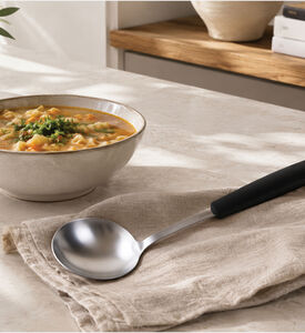 Excellent Houseware Handle Stainless Steel Soup Ladle, 36-cm, Black, Packshot View