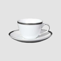 Silver-rimmed Coffee Cup 6-piece Set