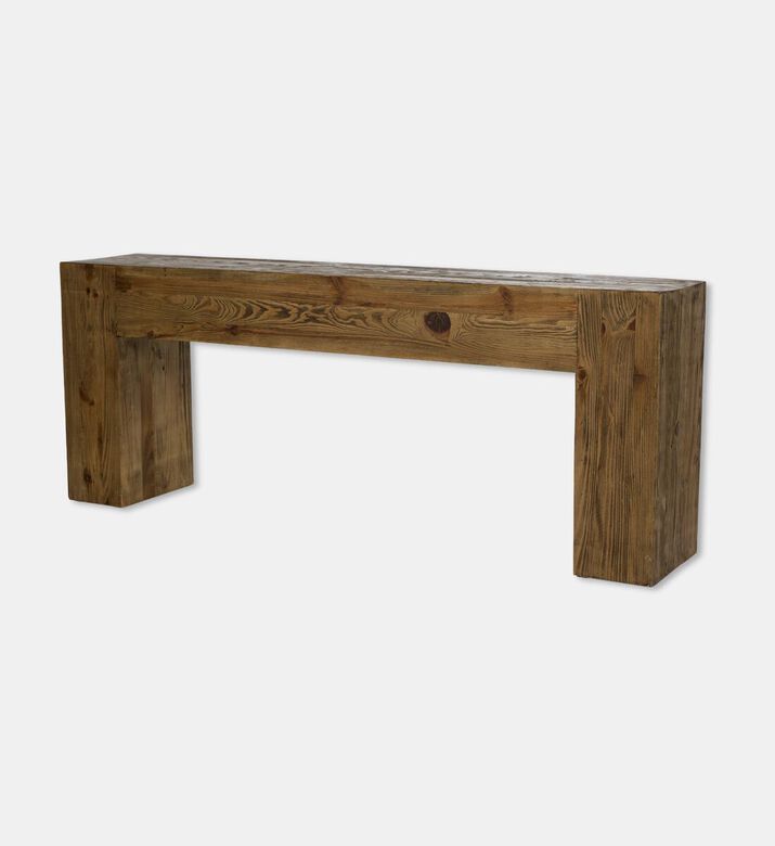 Home Deco and More Log Pine Wood Console, Packshot View