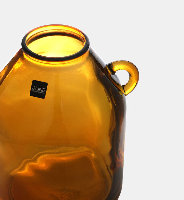 Glass Cylinder Handled Vase