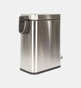 Home Deco and More Iron Pedal Bin Como Soft Close, Silver, 5000-ml, Packshot View