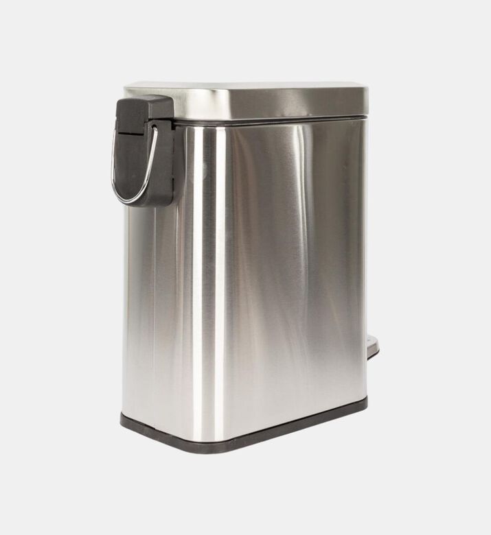 Home Deco and More Iron Pedal Bin Como Soft Close, Silver, 5000-ml, Packshot View