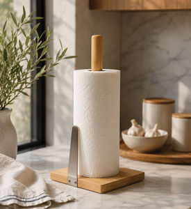 Home Deco and More Bamboo Stopper Paper Holder, Packshot View