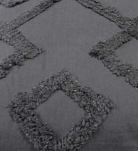 Home and Styling Algo Cotton Filled And Vaccumed Cushion, Dark-blue, Packshot View