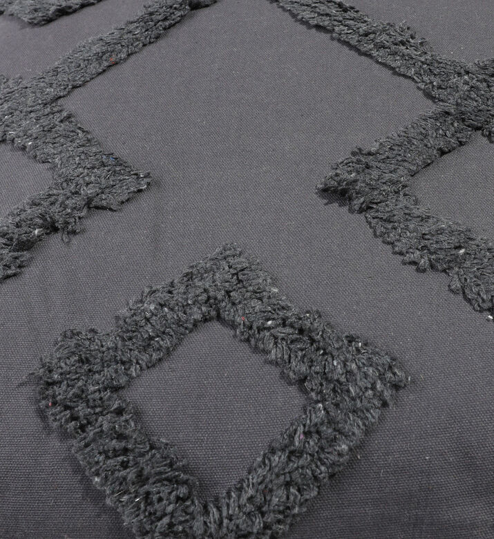 Home and Styling Algo Cotton Filled And Vaccumed Cushion, Dark-blue, Packshot View