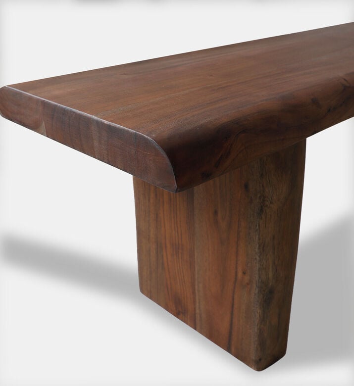 Home Deco and More Ethnic Acacia Wood Bench, Dark-brown, 300-cm, Packshot View