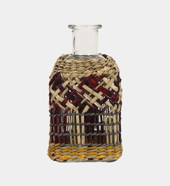 Home Deco and More Seagrass Glass Bottle Decorative, Purple, Packshot View