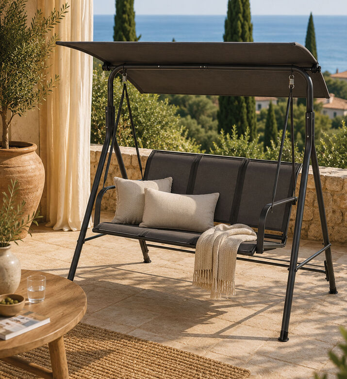 Home Deco and More Three-seater Outdoor Swing, Packshot View