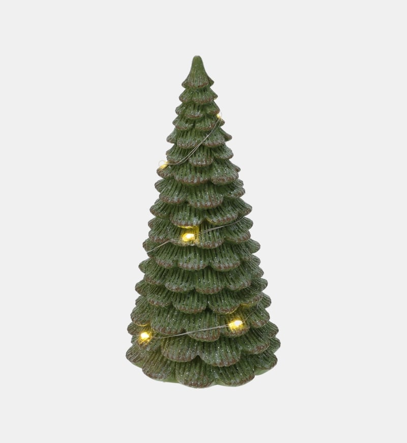 Cordless Pre-lit Layered Green Tree