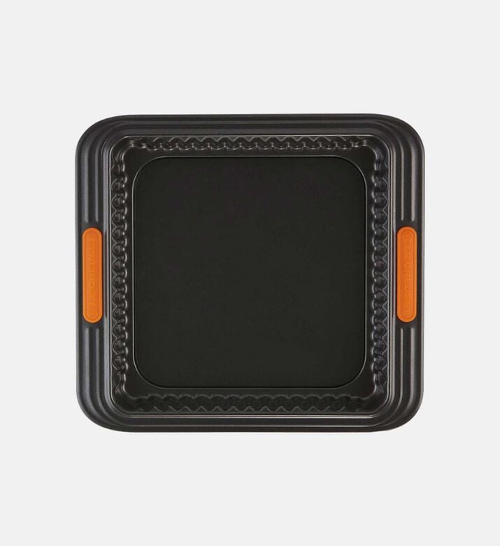 Le Creuset Square Fluted Tarte Tin, Black, 23-cm, Packshot View