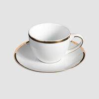 Gold-rimmed Tea Cups 6-piece Set