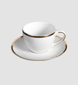 Gold-rimmed Tea Cups 6-piece Set