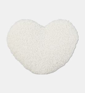 Home Deco and More Heart-shaped Cushion, White, Packshot View